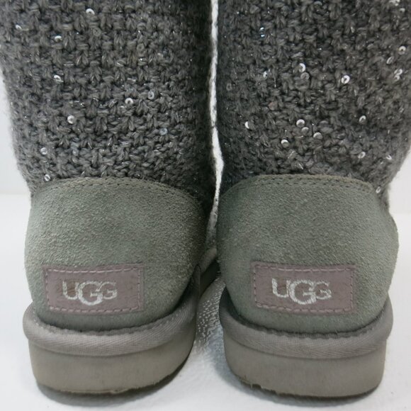 UGG 1104669K Australia Sequin Knit Insulated Winter Boots Big Kids Shoes sz 4 - Picture 6 of 6